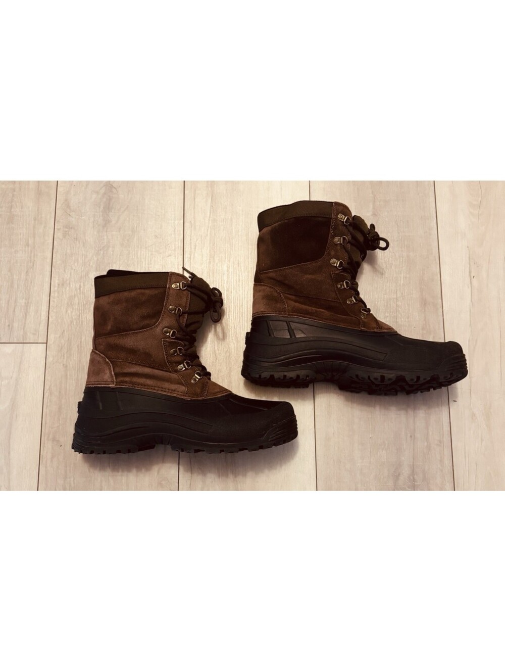 Tamarack Men's Size 13 Winter Waterproof Lace-Up Boots with 3M Insulation, Brown